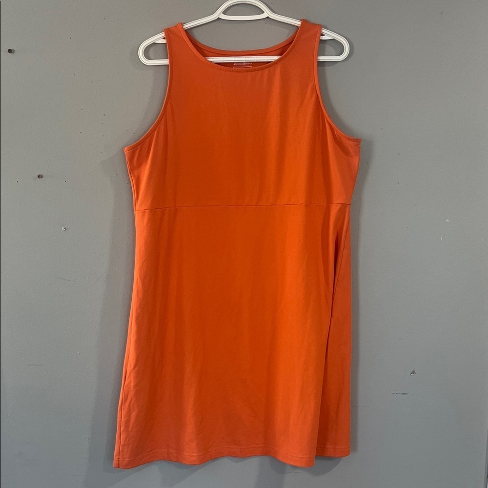 Woman’s Eddie Bauer Vibrant Orange Mini Dress Large